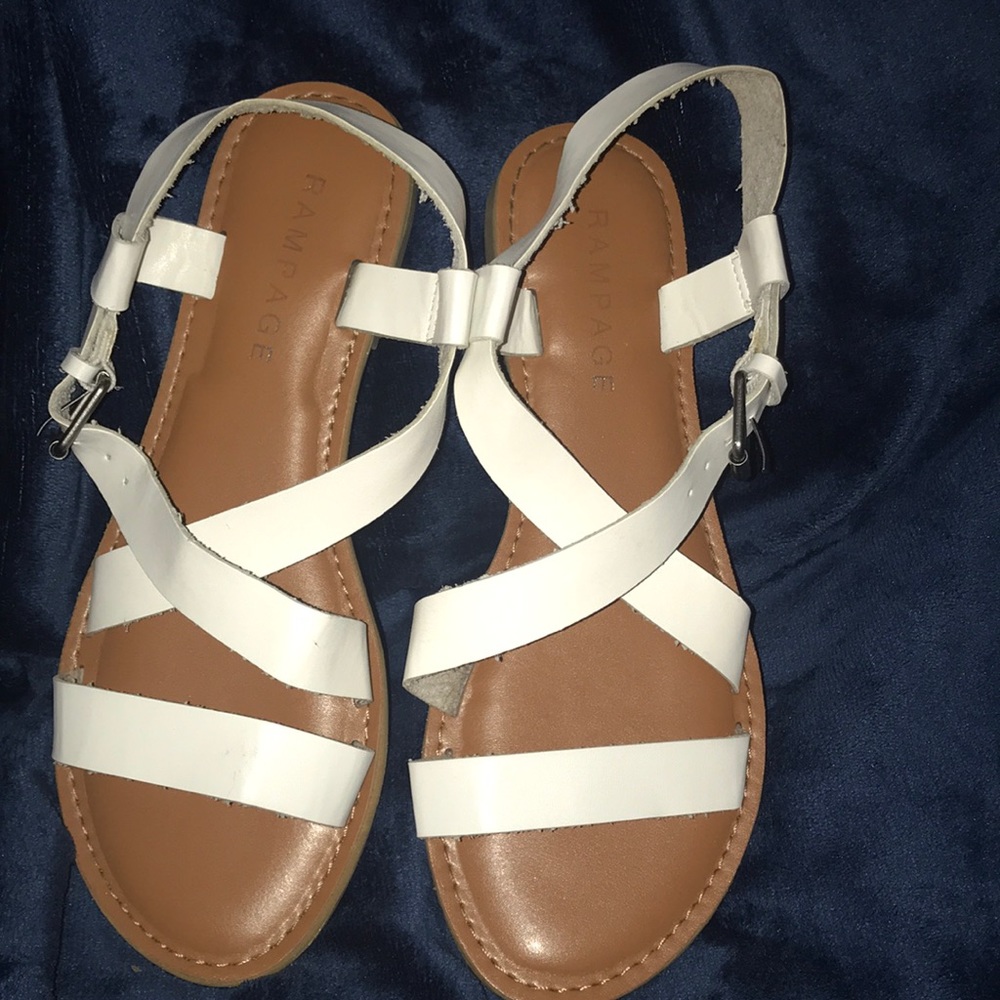 White sandals